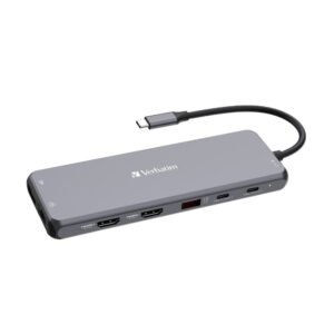 Verbatim USB-C Pro Docking Station 15 Port Upto 10Gbps USB 3.2 Gen 2, Supports 8K With 80W USB Power Delivery