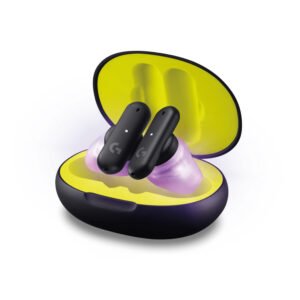 Logitech G FITS True Wireless/ Bluetooth Lightspeed Gaming Earbuds Lightform Molding,Deep Base (By Ultimate Ear), Four Beamforming Passive Noise Cancellation Mics, For PC,Mac,PS5, Switch & Mobile Devices
