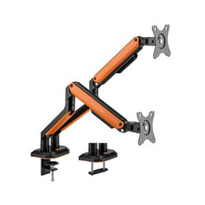 Sades APEP Dual Monitor Arm RGB Screen Rotation Vesa Compatible - Orange (Fit Screen Size 17" - 32" Flat/Curved)
