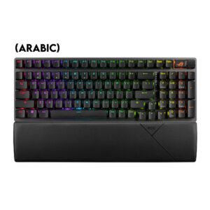 Asus X901 ROG Strix Scope II 96 Wireless Mechanical Gaming KeyBoard NX Snow Switch Refined Linear (Arabic)