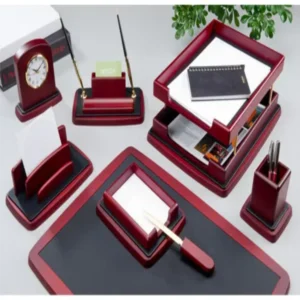 BESTAR DESK SET 8 PC WOODEN MOHAGONY